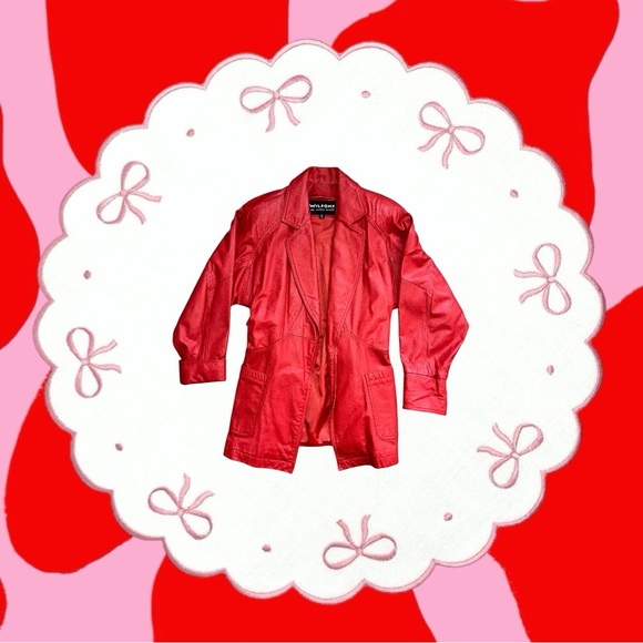 wilson’s vintage red leather jacket 💔 - Picture 7 of 11